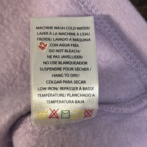 Kangol Lavender Sweatshirt cropped trendy XL Retro brand popular in the 80s 90s - Picture 9 of 10